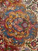 8'8 x 11'8 Antique Persian Mashhad rug #2226 / 9x12 Vintage Rug - Blue Parakeet Rugs