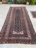 4'2 x 9'3 Late 19th Century rug # 2047ML / 4x9 Vintage Rug - Blue Parakeet Rugs