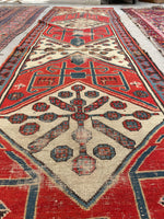 2' x 10'3 Antique Caucasus Talish Runner #1901 / 2x10 Vintage Runner - Blue Parakeet Rugs