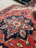 3x5 Vintage Persian Heriz Rug #2740 / Small Heriz Rug - Blue Parakeet Rugs