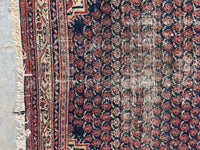 4'8 x 6'3 Antique Persian Kurdish rug #2048ML / 5x6 Vintage Rug - Blue Parakeet Rugs