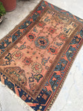 3'4 x 5' Antique Persian Malayer - Blue Parakeet Rugs