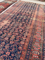 4'7 x 11' Antique Worn gallery size rug #1902 / 5x11 Vintage rug - Blue Parakeet Rugs