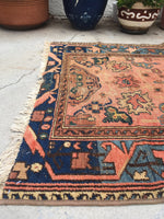 3'4 x 5' Antique Persian Malayer - Blue Parakeet Rugs
