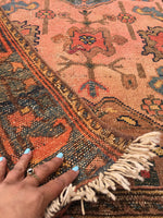 3'4 x 5' Antique Persian Malayer - Blue Parakeet Rugs