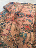 3'4 x 5' Antique Persian Malayer - Blue Parakeet Rugs