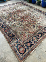 9'4 x 12' Loveworn Antique Persian Mahal #2690