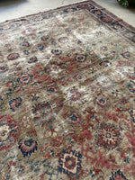 9'4 x 12' Loveworn Antique Persian Mahal #2690