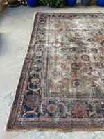 9'4 x 12' Loveworn Antique Persian Mahal #2690