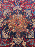 7'2 x 9'6 antique Persian Kerman / 7x10 vintage rug - Blue Parakeet Rugs