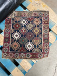 2x2 Antique Saddle Bag Face #2745 - Blue Parakeet Rugs