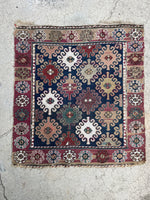 2x2 Antique Saddle Bag Face #2745 - Blue Parakeet Rugs