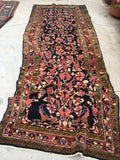 3'5 x 9'1 antique Persian Lilihan rug - Blue Parakeet Rugs