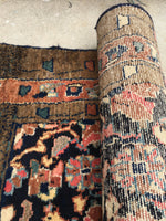 3'5 x 9'1 antique Persian Lilihan rug - Blue Parakeet Rugs