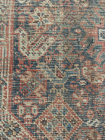 4'7 x 6'2 Worn Persian Afshar Rug #2747 / Small Persian Vintage Rug - Blue Parakeet Rugs