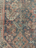 4'7 x 6'2 Worn Persian Afshar Rug #2747 / Small Persian Vintage Rug - Blue Parakeet Rugs