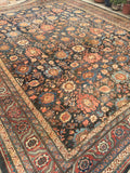 14'10 x 17'8 Antique tribal Persian Bakshayesh Legacy rug / 15x18 rug / Oversize Antique Rug - Blue Parakeet Rugs