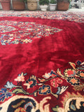 15 x 18 Antique Oversize full pile rug - Blue Parakeet Rugs