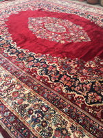 15 x 18 Antique Oversize full pile rug - Blue Parakeet Rugs