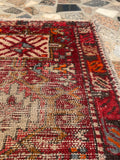 1’10 x 2’10 Worn tribal scatter rug #1890 / 2x3 Vintage rug - Blue Parakeet Rugs