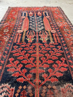3'6 x 6'5 Antique Persian Senneh Rug #2748 / Small Vintage Rug - Blue Parakeet Rugs