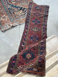 2’5 x 8’ Antique Persian Gharajeh Heriz Runner #2531 - Blue Parakeet Rugs