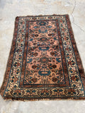 2'9 x 4' Antique 1920s Persian Malayer rug #1892 / 3x4 Vintage Rug - Blue Parakeet Rugs