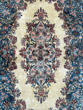 3x5 Vintage Persian Kerman rug #2545 - Blue Parakeet Rugs