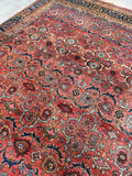 7'10 x 13' Antique Persian Iron rug Bidjar #2234 / 8x13 Vintage Rug - Blue Parakeet Rugs