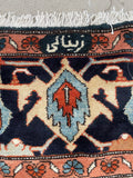 10'5 x 11'5 Antique ivory ground Heriz tribal rug #2054 / 11x12 Vintage Rug - Blue Parakeet Rugs