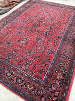 9’ x 12’1 Antique Persian Lilihan rug #2546 - Blue Parakeet Rugs