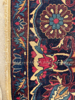 5’10 x 8’  Antique 1920s ivory ground plum border rug #1903 / 6x8 Vintage rug - Blue Parakeet Rugs