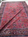 9’ x 12’1 Antique Persian Lilihan rug #2546 - Blue Parakeet Rugs