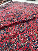 9’ x 12’1 Antique Persian Lilihan rug #2546 - Blue Parakeet Rugs
