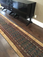 2'6 x 23'9 Camel Hair Antique Serab Rug / Long skinny Runner (#684) - Blue Parakeet Rugs