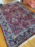 6x9 Antique Ghazvin rug (#1345) - Blue Parakeet Rugs