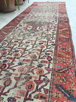 2'8 x 9'5 skinny Antique Kurdish Runner (#1032A) - Blue Parakeet Rugs