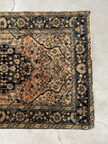 3’3 x 5’ Antique Persian Ferahan Sarouk rug #2547 - Blue Parakeet Rugs