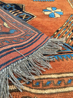 3'10 x 6' Antique afghani rug  (#853ml) - Blue Parakeet Rugs