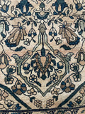 3’3 x 5’ Antique Persian Ferahan Sarouk rug #2547 - Blue Parakeet Rugs