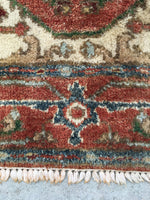 3' x 4'11 Vintage Heriz / small Persian rug - Blue Parakeet Rugs