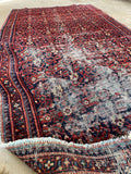 4'2 x 9' Antique Worn Persian Rug #2822