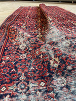 4'2 x 9' Antique Worn Persian Rug #2822