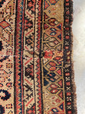 5'2 x 10'5 Worn Antique Kurdish rug #670ML / 5x11 Vintage Rug - Blue Parakeet Rugs