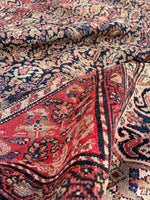 5'2 x 10'5 Worn Antique Kurdish rug #670ML / 5x11 Vintage Rug - Blue Parakeet Rugs