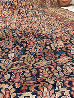 5'2 x 10'5 Worn Antique Kurdish rug #670ML / 5x11 Vintage Rug - Blue Parakeet Rugs