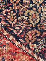 5'2 x 10'5 Worn Antique Kurdish rug #670ML / 5x11 Vintage Rug - Blue Parakeet Rugs