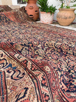 5'2 x 10'5 Worn Antique Kurdish rug #670ML / 5x11 Vintage Rug - Blue Parakeet Rugs