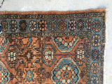 3'3 x 6'2 antique Persian Malayer (#856) - Blue Parakeet Rugs