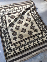 3'4 x 4'8 Vintage Persian Gabbeh Rug (#513) - Blue Parakeet Rugs